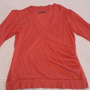 Maurices coral wrap style sweater